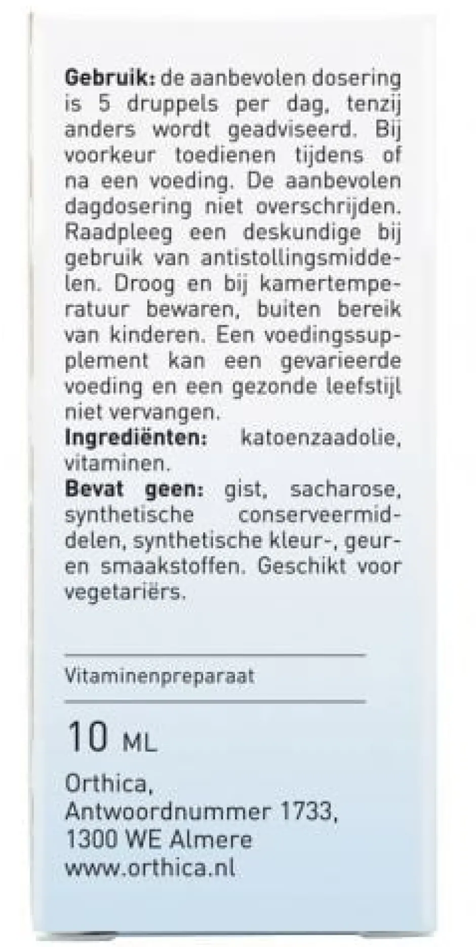 Orthica Botten & Gewrichten | Baby & Kind*Vitamine K1 & D3 Oliedruppels - 10ml