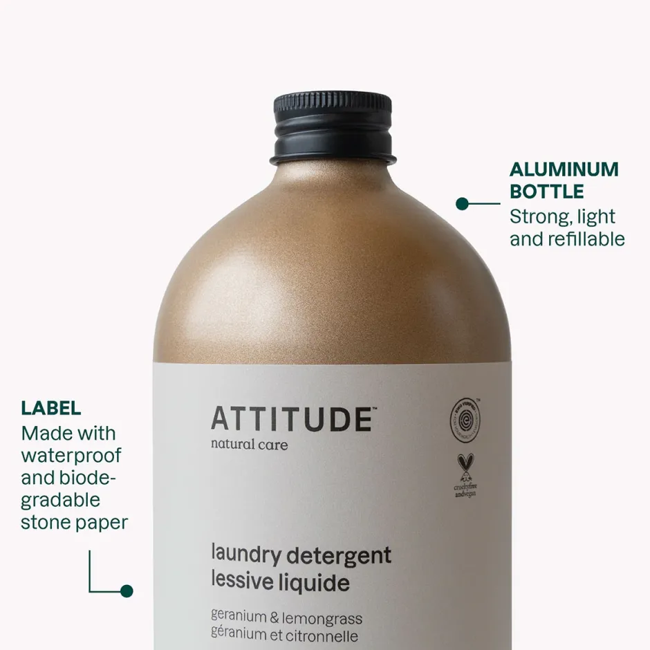 ATTITUDE Wasmachine | Wasmachine En Vaatwasser*Wasmiddel - Lavendel & Rozemarijn - 1000ml