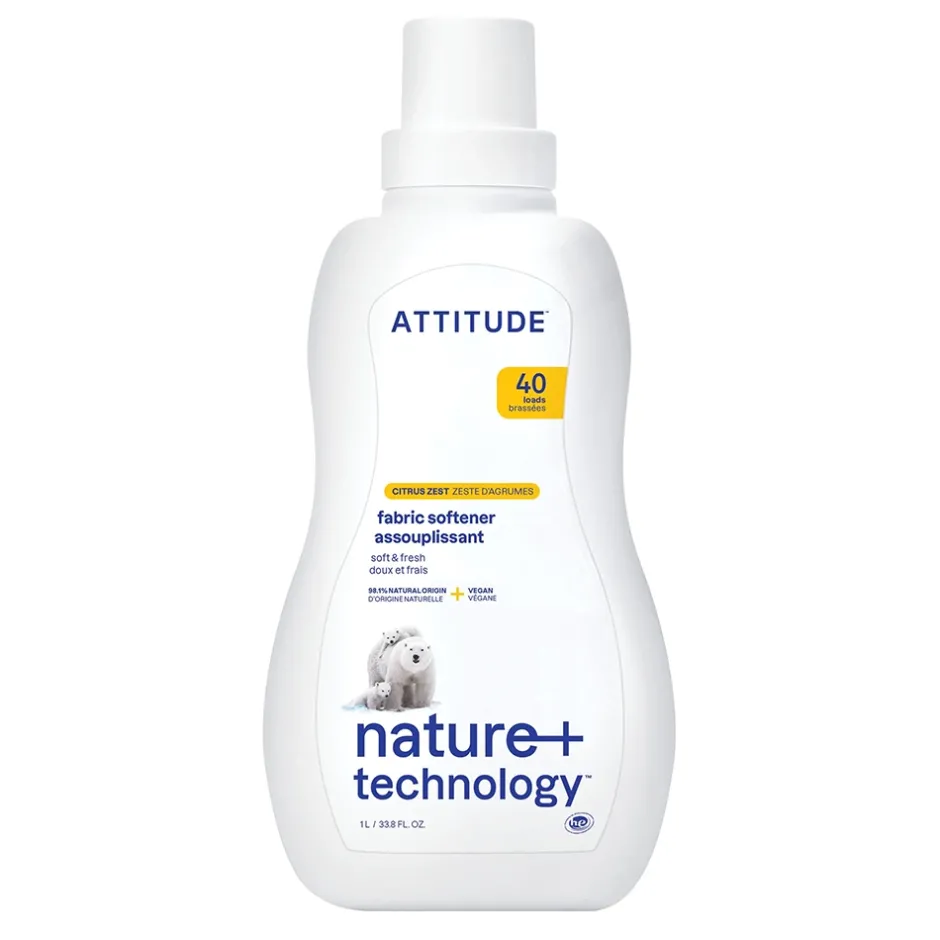 ATTITUDE Wasmachine En Vaatwasser*Wasverzachter - 40 beurten - Citrus Zest - 1L