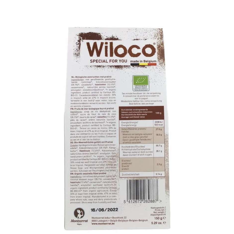 Wiloco Chocolade*Zeebanket - 150g - BIO