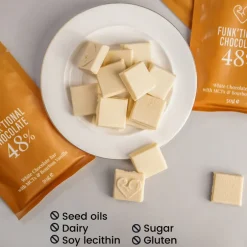 Funky Fat Choc Chocolade*Witte Chocolade met Vanille en MCT - BIO