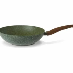 Natura Induction Wokpan Zonder Teflon*Wokpan 28cm met hout-look greep - VegeTek
