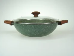 Natura Induction Wokpan Zonder Teflon*Wok/Wadjan XL 32cm - 2 grepen met Deksel - VegeTek