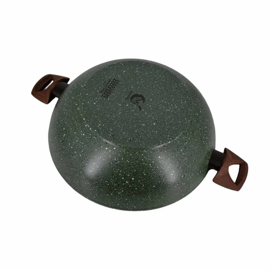 Natura Induction Wokpan Zonder Teflon*Wok/Wadjan XL 32cm - 2 grepen met Deksel - VegeTek