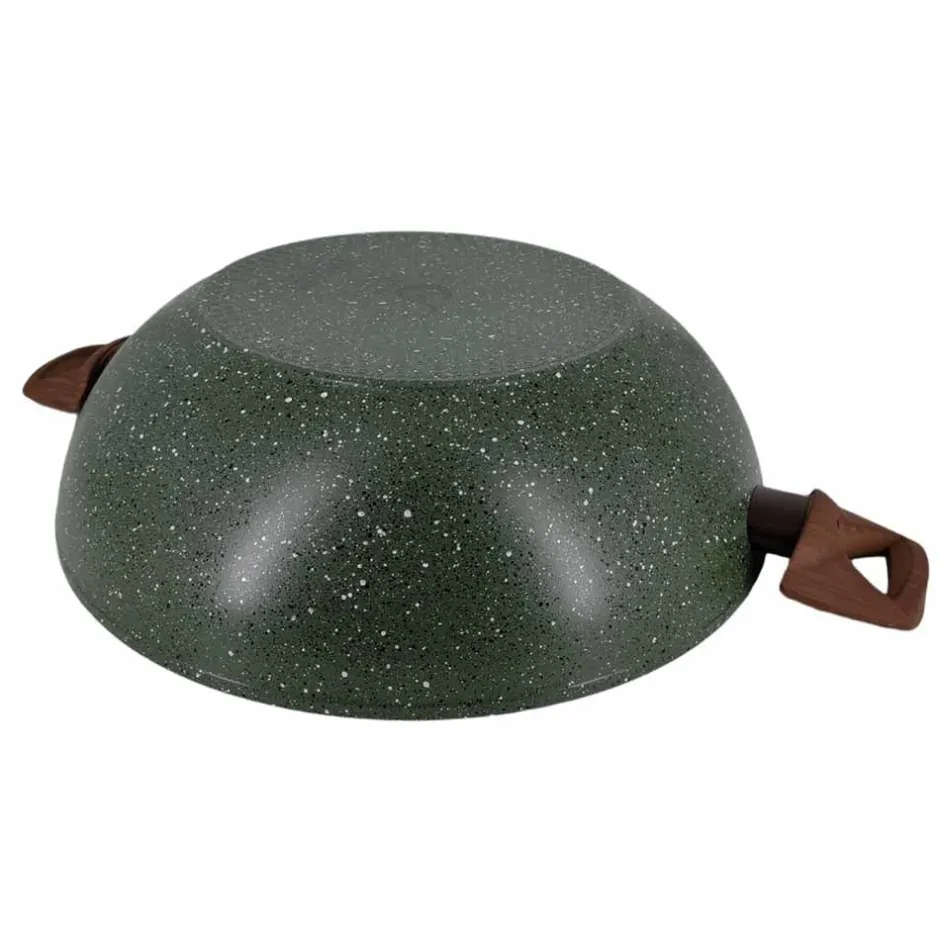 Natura Induction Wokpan Zonder Teflon*Wok/Wadjan XL 32cm - 2 grepen met Deksel - VegeTek