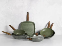Natura Induction Wokpan Zonder Teflon*Wok/Wadjan XL 32cm - 2 grepen met Deksel - VegeTek