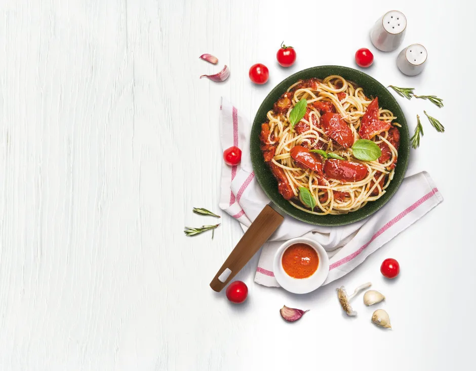Natura Induction Wokpan Zonder Teflon*Wok/Wadjan XL 32cm - 2 grepen met Deksel - VegeTek