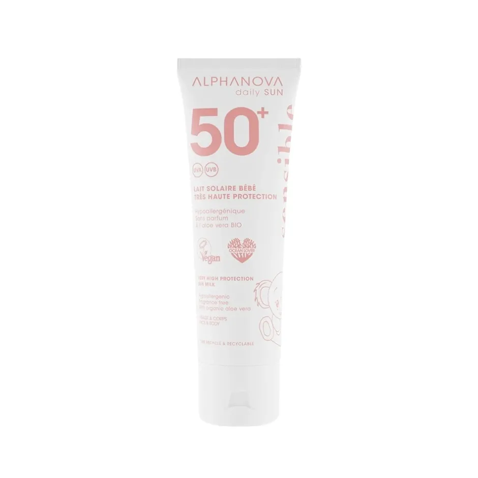 Alphanova Zonnebrand*Zonnebrandmelk Baby Gevoelige Huid SPF50+ – 50ml