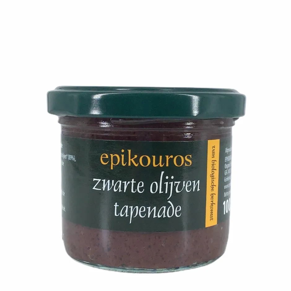 Epikouros Pesto & Tapenade | Paleo Aip*Zwarte olijven tapenade 100g - BIO